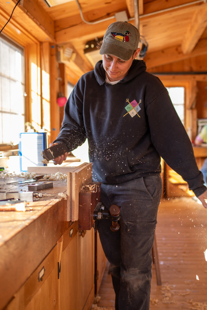 Rory in the woodshop